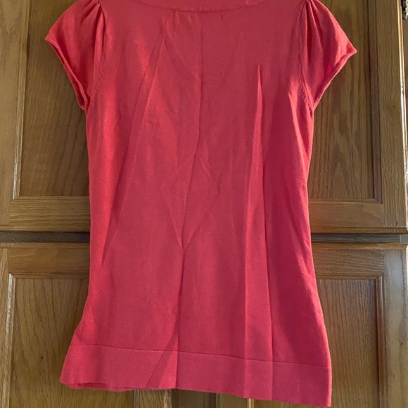 EUC-Cute top with front cross over, Salmon color - Picture 2 of 4